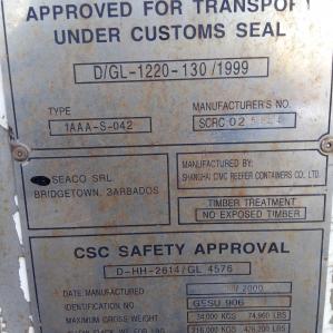 Морской контейнер с холодильной установкой ThermoKing 40 футов